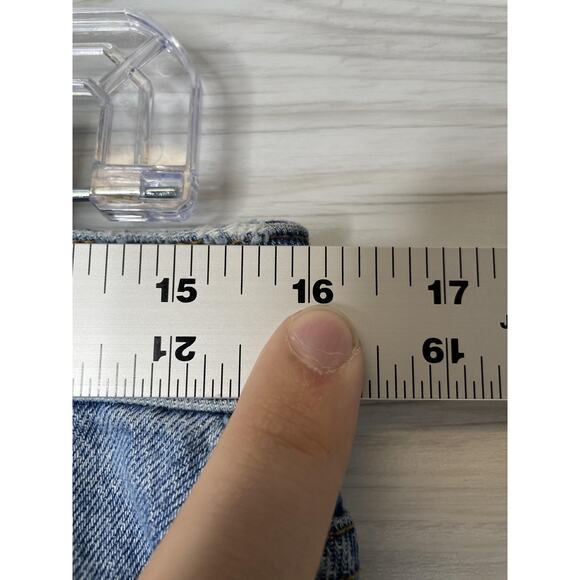 Forever 21 Jeans Womens 27 Blue Patchwork Distressed High Rise Mom Stretch Denim - Picture 4 of 11